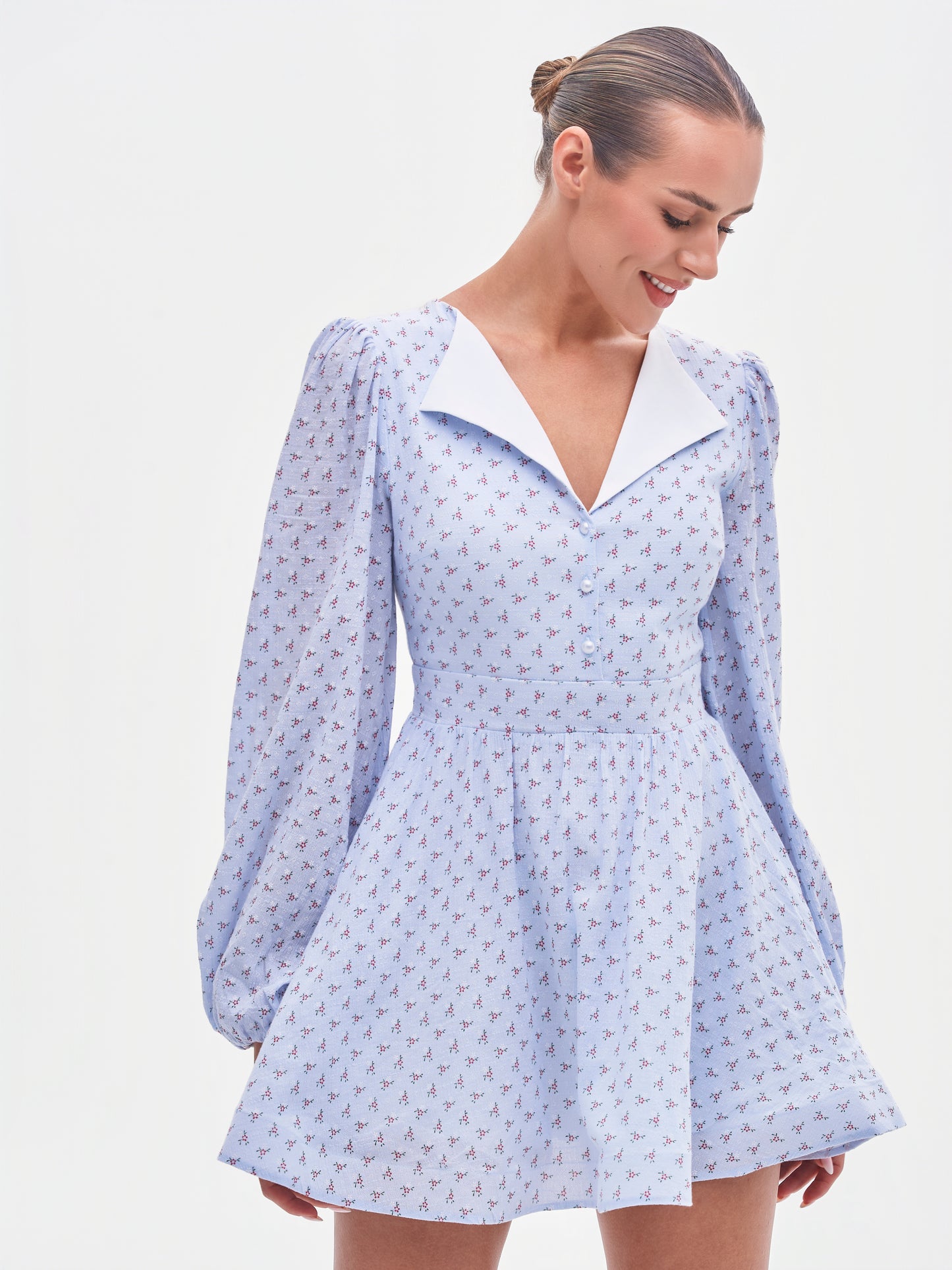 Geneviève Mini Dress - Powder Blue