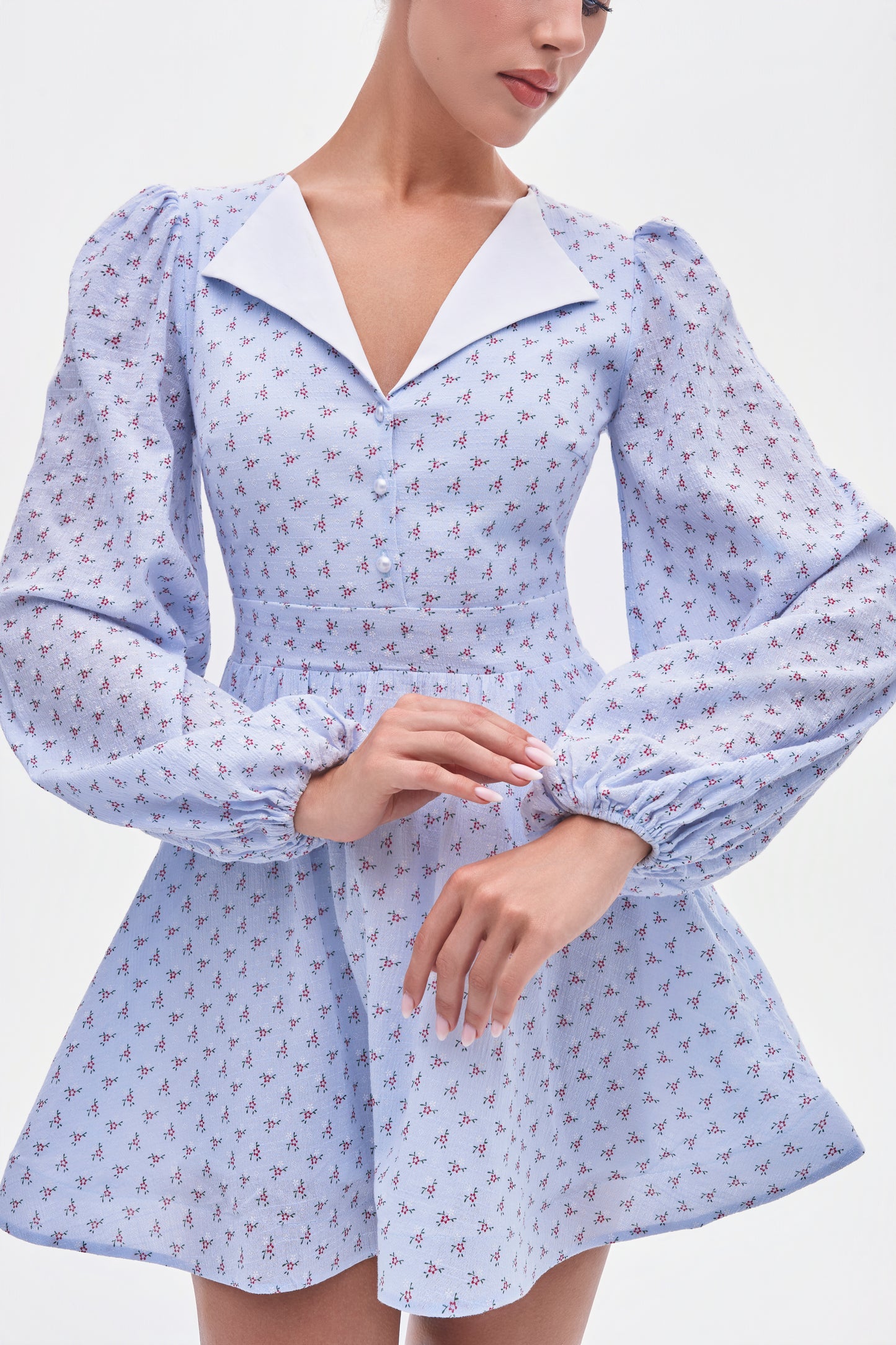 Geneviève Mini Dress - Powder Blue