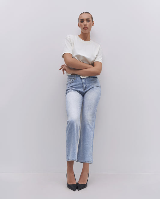 Aurora Crystal Straight Jeans